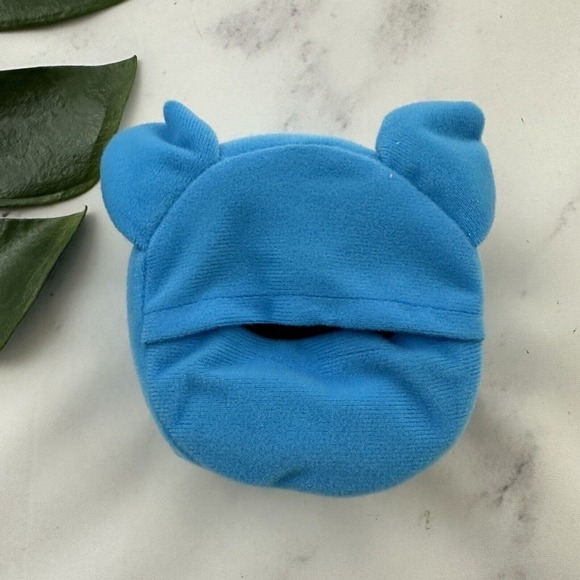 Vintage Y2k Fuzzy Desk Table Clock New Blue Dog Animal Ears Plush Cute Decor - Picture 4 of 5